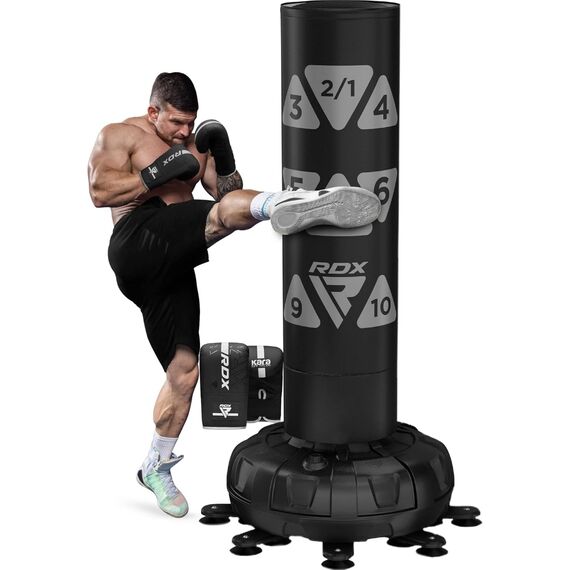 Free Standing Target Black+ Bag Mitts, Colour: Silber, Length: 1.8m