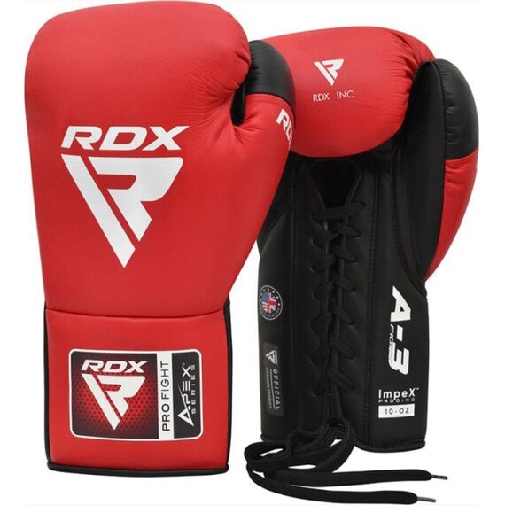 Gants de Boxe RDX Pro Fight APEX A3 Rouge 8 oz, Couleur: Rouge, OZ: 8oz