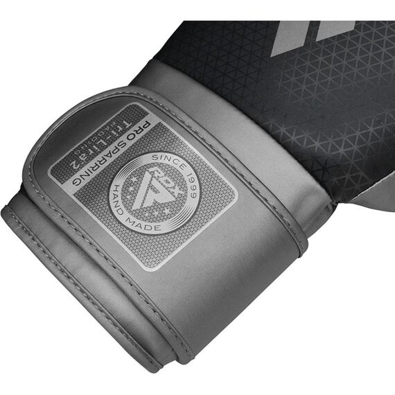 Gants de boxe RDX Mark Pro Sparring – Tri Lira 2, Couleur: Argente, OZ: 10oz, 8 image