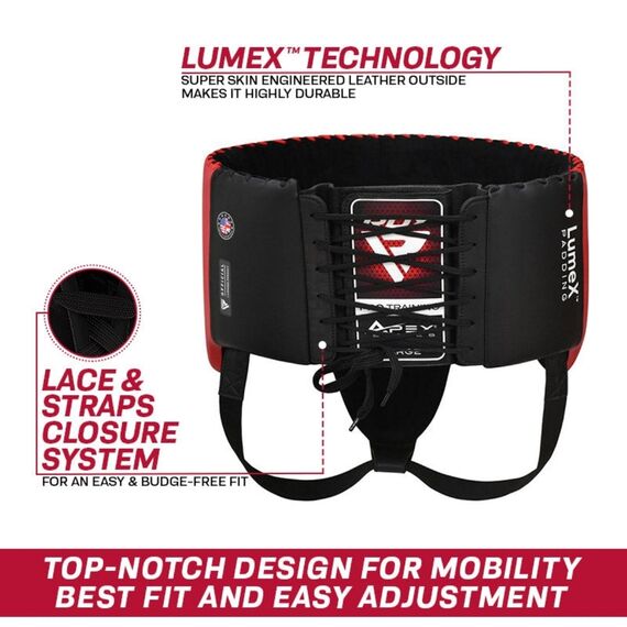 Coquille de Protection RDX Pro Training APEX A4 Rouge S, Taille: S, Couleur: Rouge, 4 image