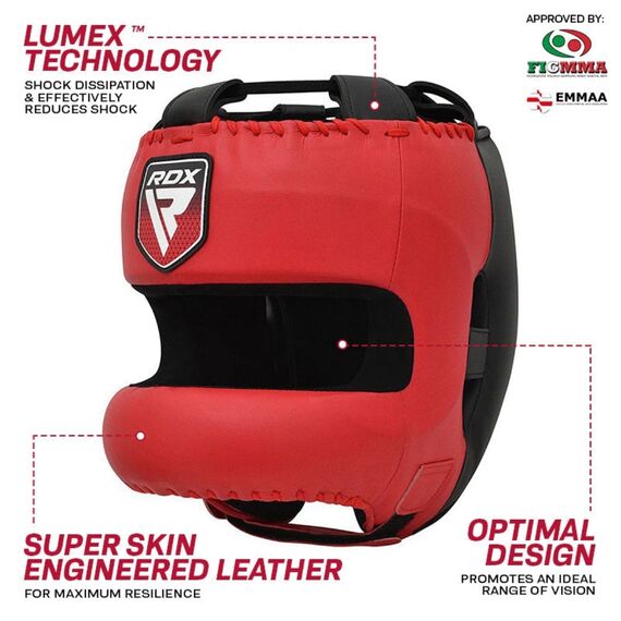 RDX Kopfschutz Pro Training APEX A5 Rot L, Bekleidungsgrösse: L, Farbe: Rot, 3 image