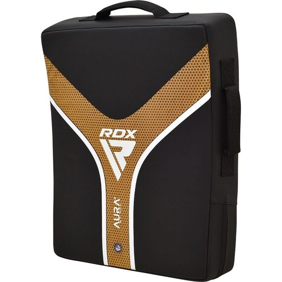 RDX Kick Shield Aura Plus T-17 Black Golden Heavy, Taglia: Taglia unica, Colore: Oro 