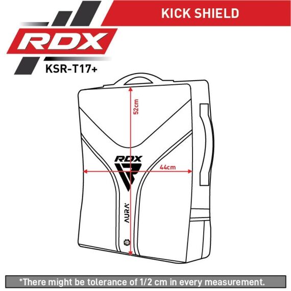 RDX Kick Shield Aura Plus T-17 Black Golden Heavy, Taglia: Taglia unica, Colore: Oro , 5 image