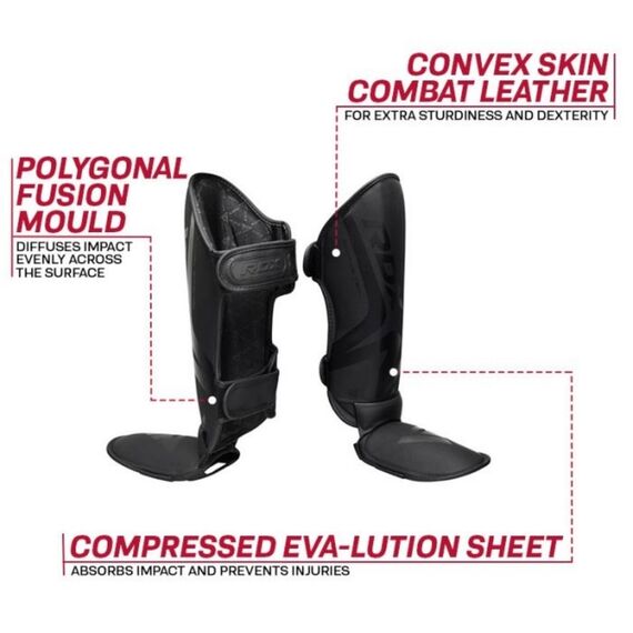 Shin Instep T15 Matte Black Plus-S, Taglia: S, Colore: Nero, 2 image