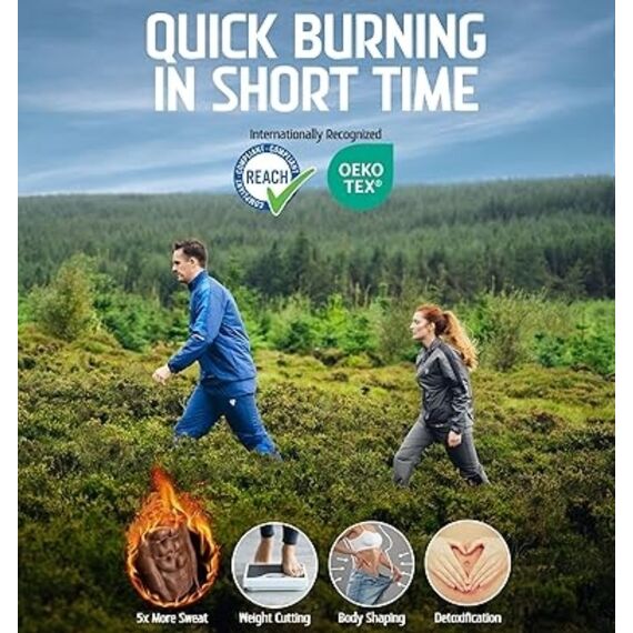 Gewichtsreduzierender C1 Saunaanzug, Bekleidungsgrösse: L, Farbe: Khaki, 5 image