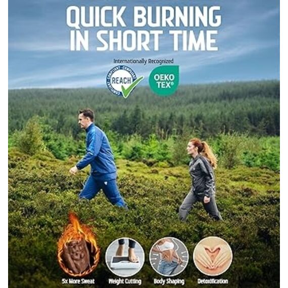 Tenue de Sudation C1 Pour la Perte de Poids, Taille: 3XL, Couleur: Gris, 2 image