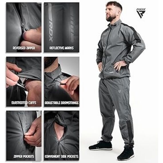 Clothing Sauna Suit C1, Taglia: M, Colore: Grigio, 3 image