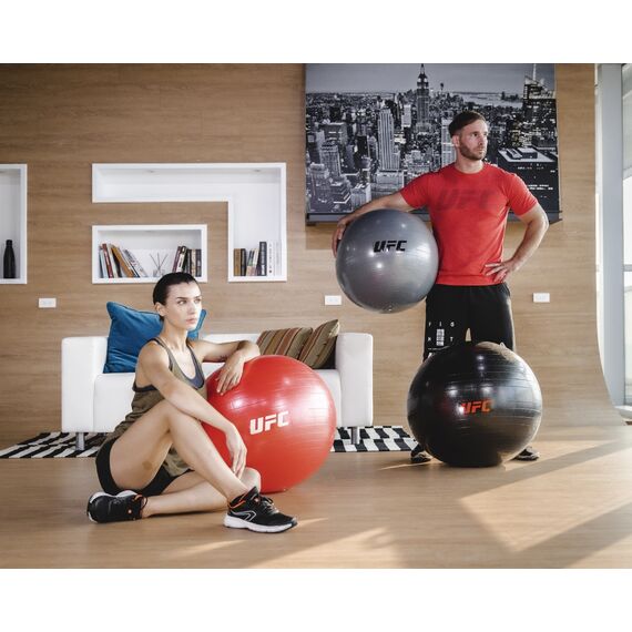 UFC Gymnastikball – 65 cm (Swiss Ball Training), Bekleidungsgrösse: 65 cm, Farbe: Rot, 6 image