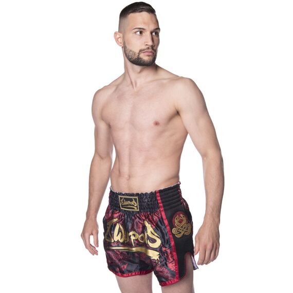 8 Weapons Muay Thai Shorts Super Mesh, Size: L, Colour: Rot, 6 image