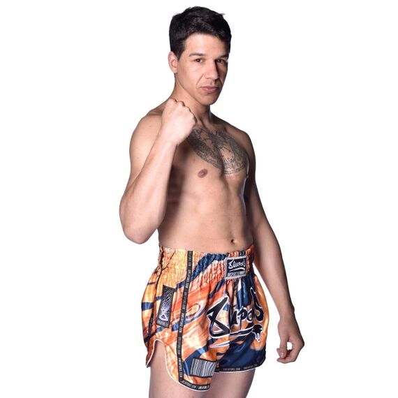 Short de Muay Thaï 8 WEAPONS Vivo Magma XL, Taille: XL, Couleur: Orange, 4 image