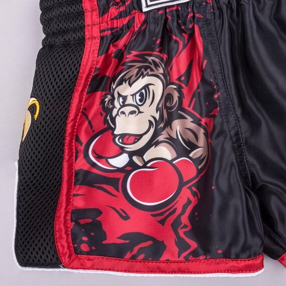 Short de Muay Thaï Enfant 8 WEAPONS Joe noir-rouge 6–8 ans, Taille: 6–8 ans, Couleur: Rouge, 4 image