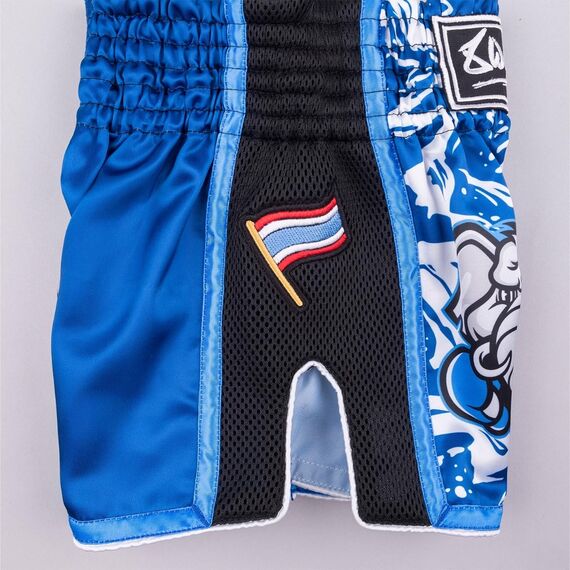Short de Muay Thaï Enfant 8 WEAPONS Jipe bleu 4–6 ans, Taille: 4–6 ans, Couleur: Bleu, 8 image