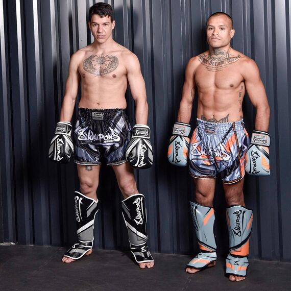 Short de Muay Thaï 8 WEAPONS Shift gris-glacé-orange XXL, Taille: 2XL, Couleur: Gris, 10 image