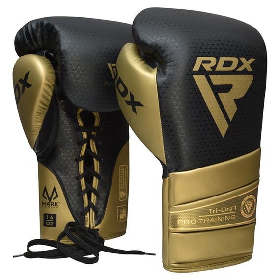 Gants de boxe RDX Mark Pro Training – Tri Lira 1, Couleur: Or, OZ: 10oz, 5 image