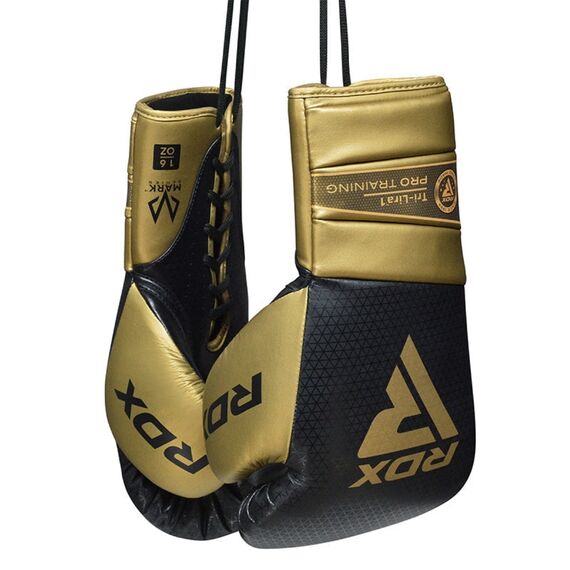 Gants de boxe RDX Mark Pro Training – Tri Lira 1, Couleur: Or, OZ: 10oz, 4 image