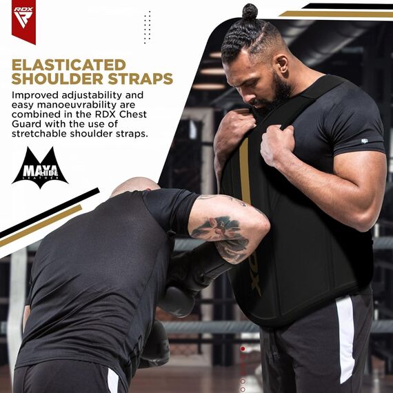 Chest Guard F6 Matte Golden-L/XL, Colour: Schwarz, Size: L-XL, 7 image