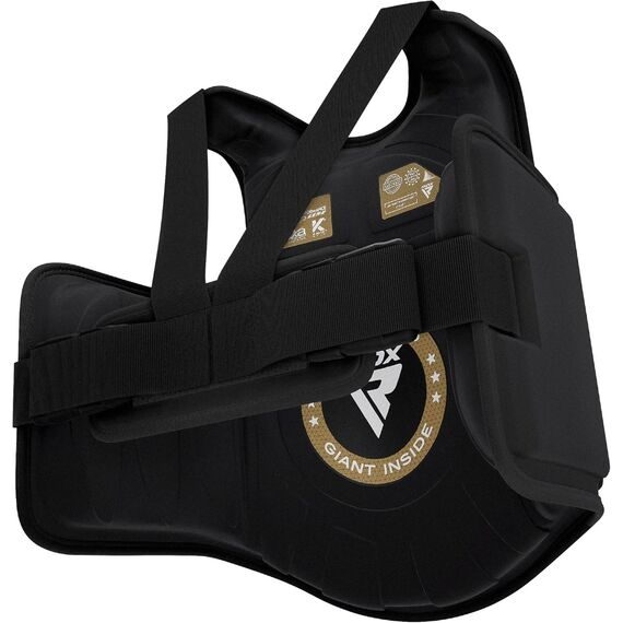 Chest Guard F6 Matte Golden-L/XL, Colour: Schwarz, Size: L-XL, 8 image