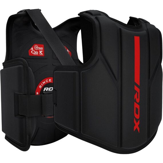 Chest Guard F6 Matte Red-S/M, Colour: Schwarz, Size: S-M, 8 image