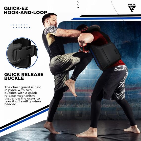 Chest Guard F6 Matte Blue-S/M, Colour: Schwarz, Size: S-M, 5 image