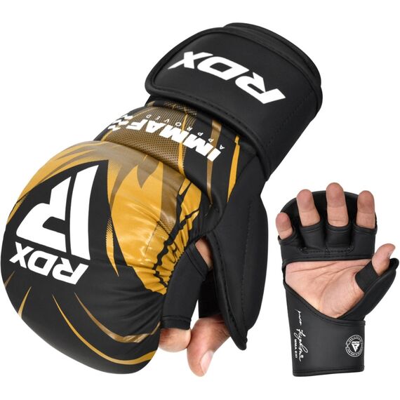 IMMAF Shooter MMA gloves, Size: L, Colour: Yellow, 3 image