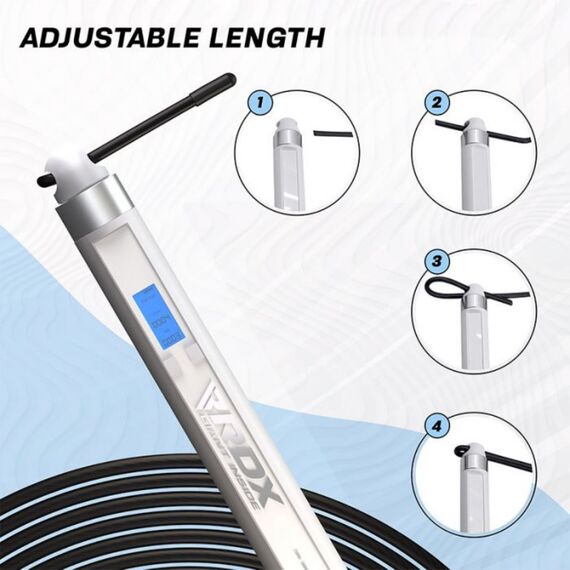 Wiederaufladbares 10.3ft Smart Digital Zähler Springseil Mit USB & App, Farbe: Weiss, 9 image