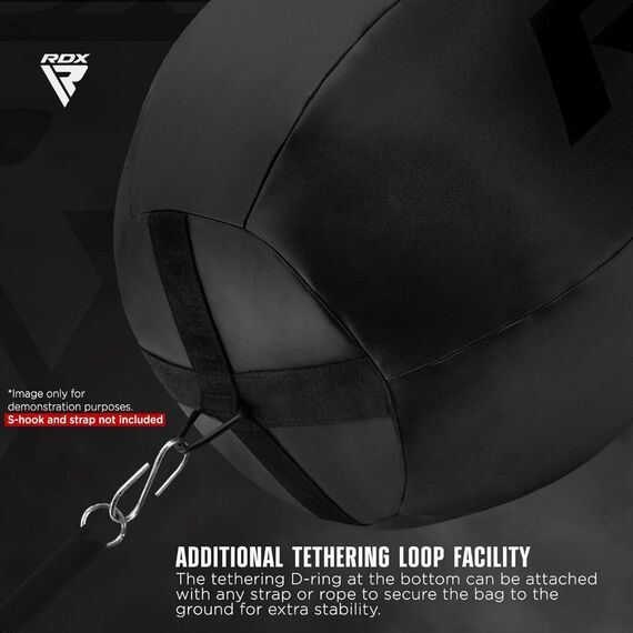 Sac de Frappe Corporel RDX Full Black avec Gants, 7 image