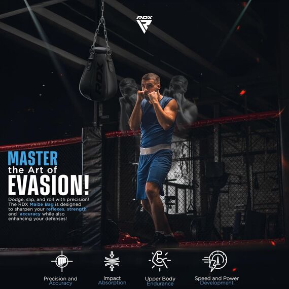 Sac de Frappe RDX Noir – Forme Poire, 3 image