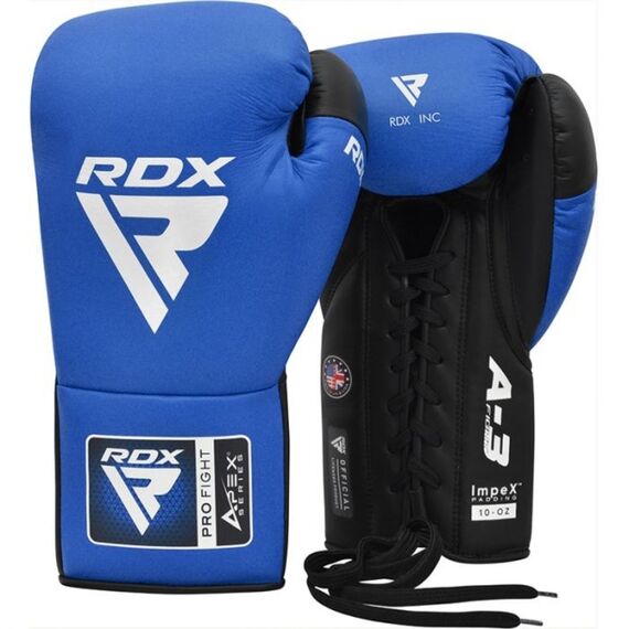 Gants de Boxe RDX Pro Fight APEX A3 Bleu 8 oz, Couleur: Bleu, OZ: 8oz