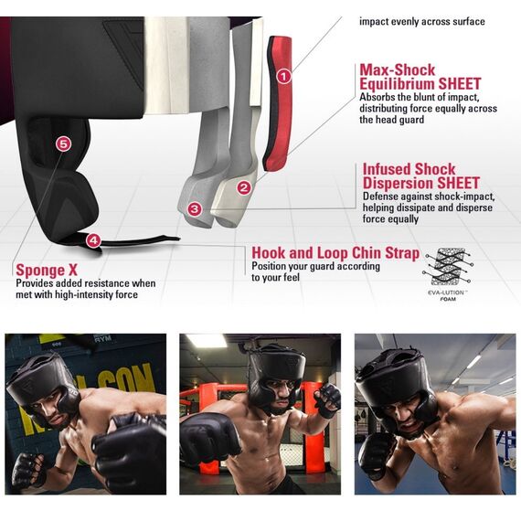 Head Guard T15 Matte Black-L, Size: L, Colour: Schwarz, 5 image