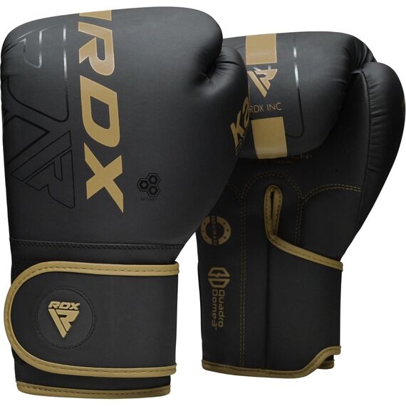 RDX F6 Kara Boxing Gloves – Comfort and protection for fighters, Colour: Schwarz, OZ: 16oz
