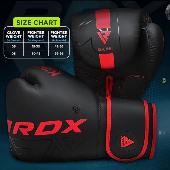 RDX F6 Kids Boxing Gloves – Comfort and protection for children, Colour: Rot, OZ: 6oz, 6 image