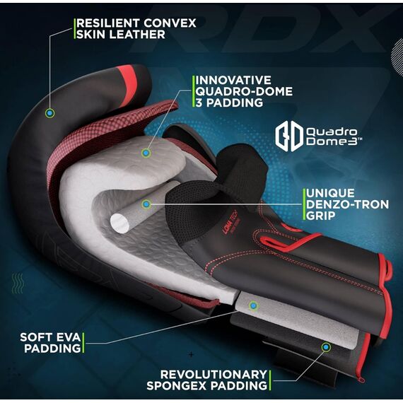 RDX F6 Kids Boxing Gloves – Comfort and protection for children, Colour: Rot, OZ: 6oz, 4 image