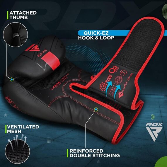 RDX F6 Kids Boxing Gloves – Comfort and protection for children, Colour: Rot, OZ: 6oz, 2 image