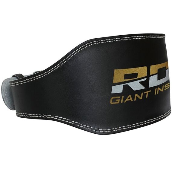 RDX 6 Inch Padded Leather Weightlifting Fitness Gym Belt, Size: L, Colour: Schwarz, 2 image