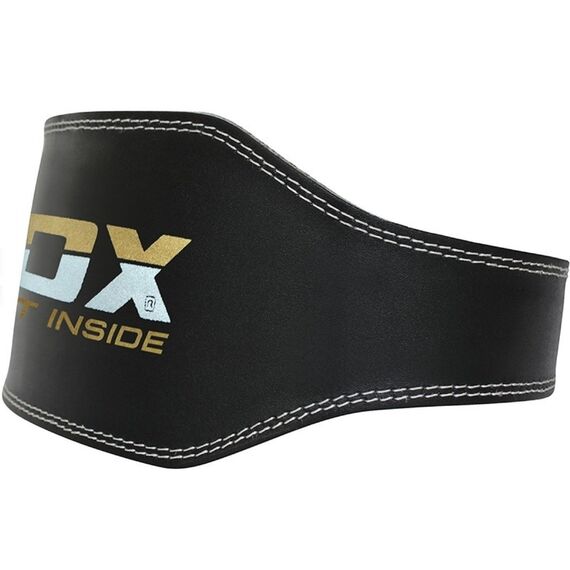 RDX 6 Inch Padded Leather Weightlifting Fitness Gym Belt, Size: L, Colour: Schwarz, 7 image