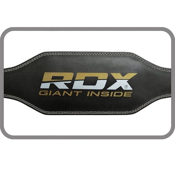 RDX 6 Inch Padded Leather Weightlifting Fitness Gym Belt, Taglia: S, Colore: Nero, 5 image