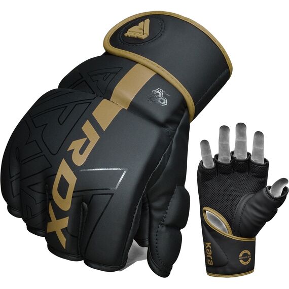 Grappling Gloves F6 Matte Golden-M, Taglia: M, Colore: Nero, 2 image