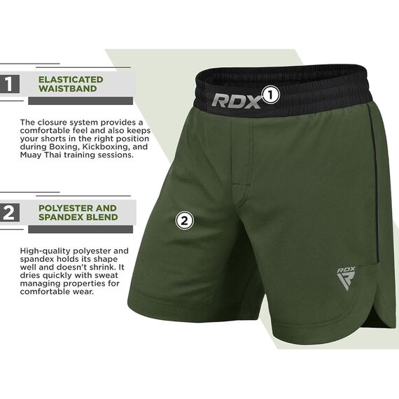 MMA Shorts T15, Size: XL, Colour: Khaki, 9 image