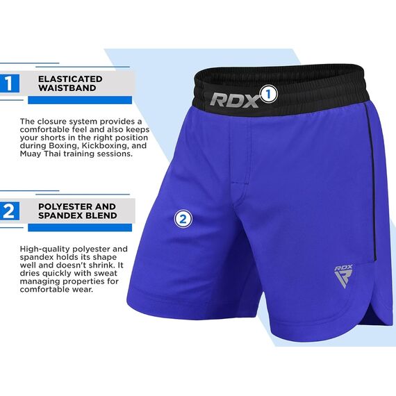 MMA Shorts T15, Size: S, Colour: Blue, 6 image