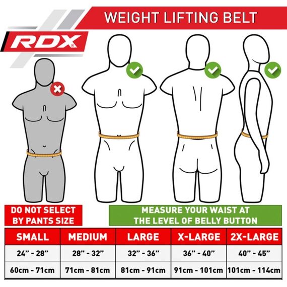 RDX 4 Inch Padded Leather Weightlifting Fitness Gym Belt, Size: S, Colour: Schwarz, 8 image