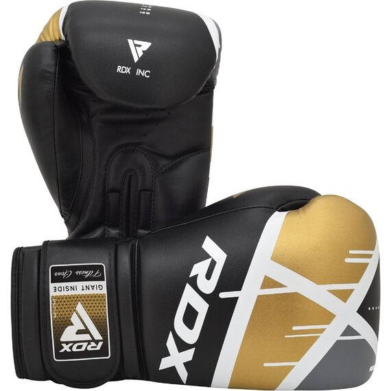 RDX Gants de Boxe F7 Ego Noir-Or 14 oz, Couleur: Or, OZ: 14oz, 4 image