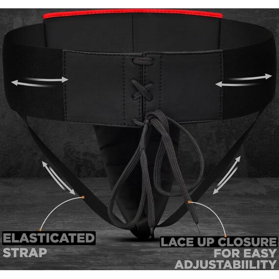 Groin Guard Rex F6 Matte Red-L, Taglia: L, Colore: Nero, 3 image