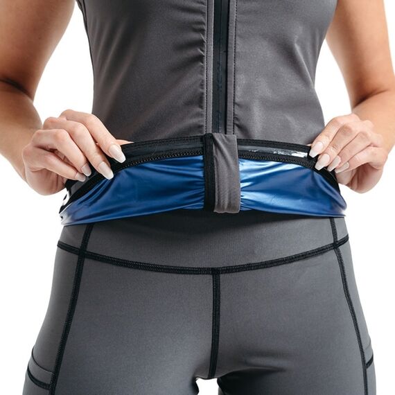 RDX Women's Sweat Jacket For Weight Loss, Size: XL, Colour: Grey, 5 image