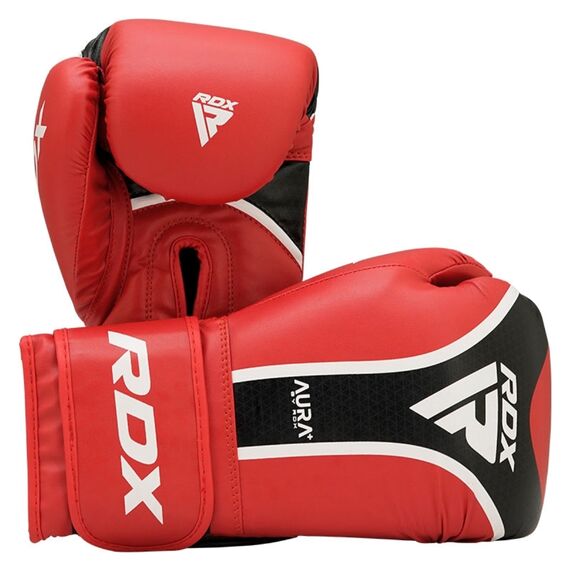 RDX Aura Plus T-17 Boxing Gloves – Advanced comfort & protection, Colore: Rosso , OZ: 14oz