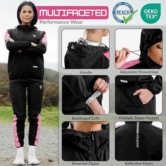 Clothing Sauna Suit C1, Size: L, Colour: Rosa, 7 image