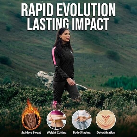 Gewichtsreduzierender H1 Saunaanzug, Bekleidungsgrösse: M, Farbe: Rosa, 6 image