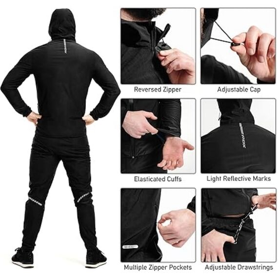 Tenue de Sudation H2 Pour la Perte de Poids, Taille: S, Couleur: Noir, 3 image