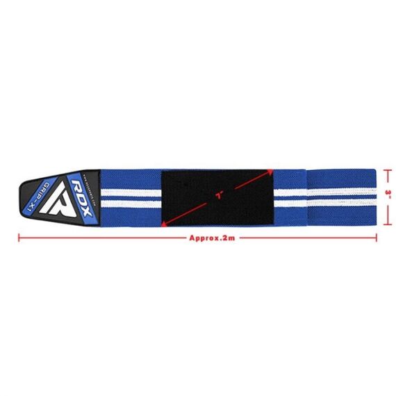 Bandes de genoux pour musculation et d'haltérophilie, Taille: Taille unique, Couleur: Bleu, 4 image