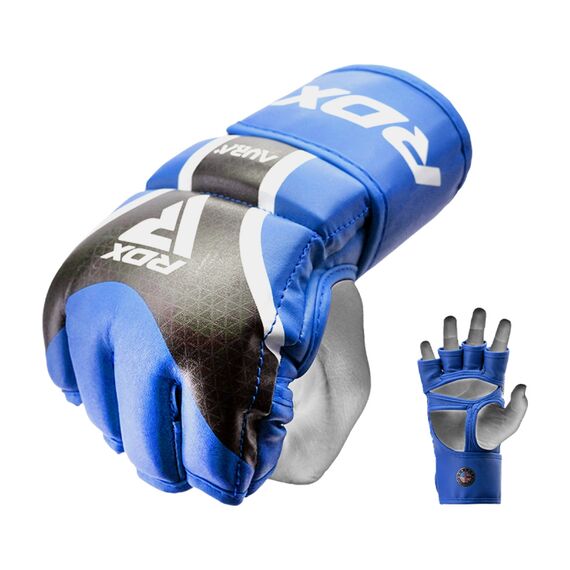 RDX Grappling Gloves Aura Plus T-17 Blue/Black-L, Size: L, Colour: Blue, 2 image