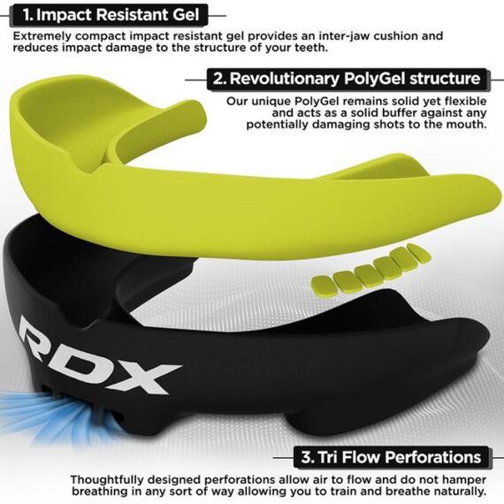 RDX Mouth Guard Adult, Size: One Size, Colour: Yellow, 5 image